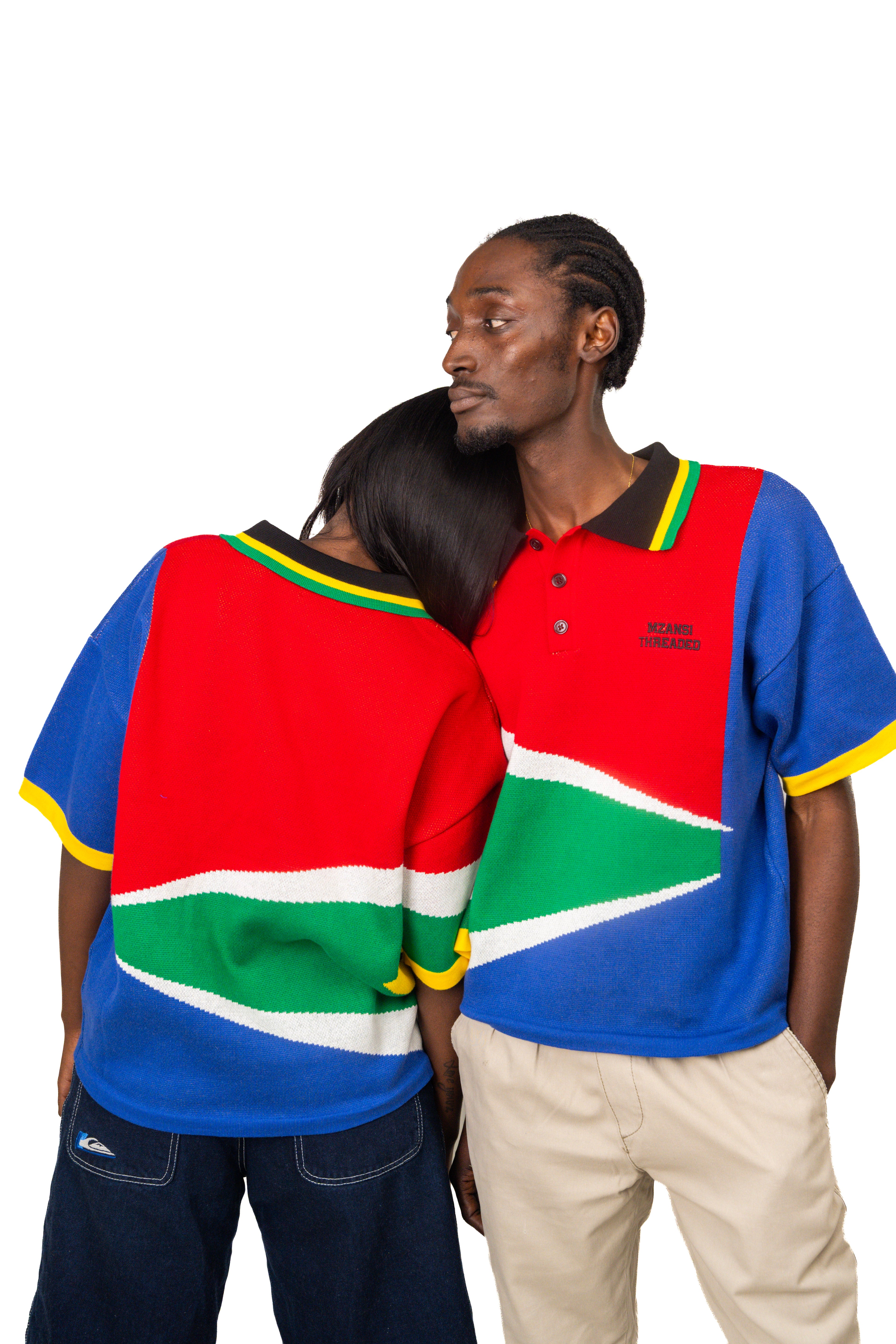 Threaded Knit Flag Golfer
