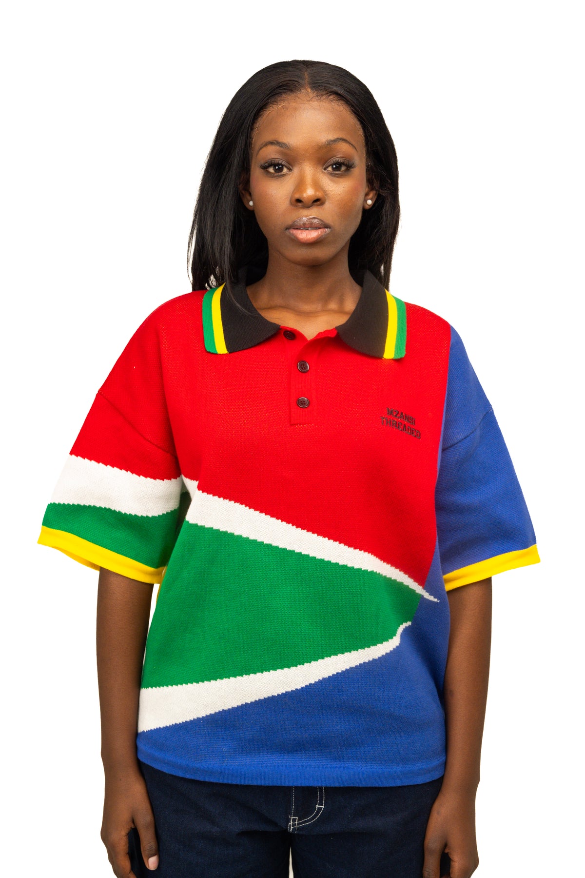 Threaded Knit Flag Golfer